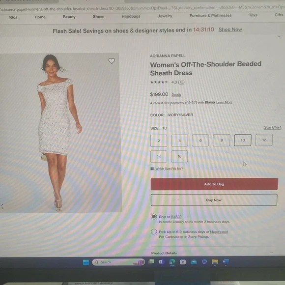 adrianna papell off-the-shoulder beaded sheath dress Diamond Beaded Gown by HSH by HSH